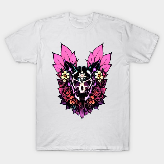 Cyberpunk Flowers T-Shirt by CGI Studios